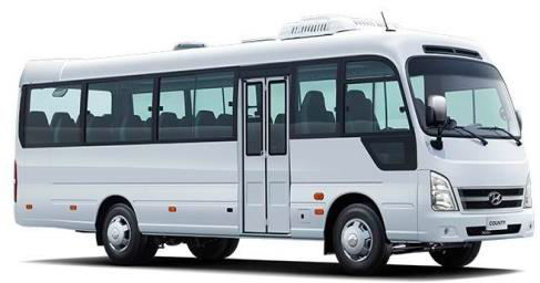 Minibús custer de RHC Rental para traslado de grupos